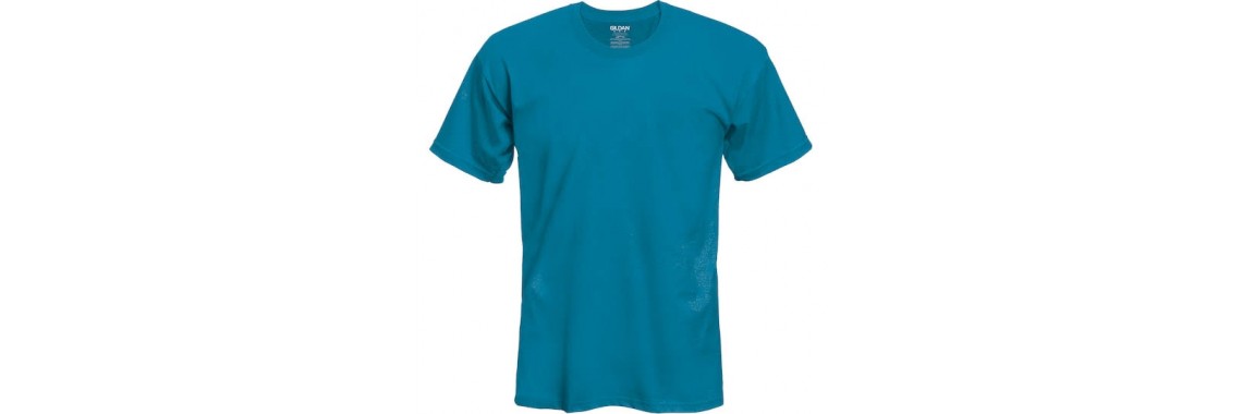 Blue Cotton Short Sleeve T-Shirt for Men